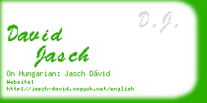 david jasch business card